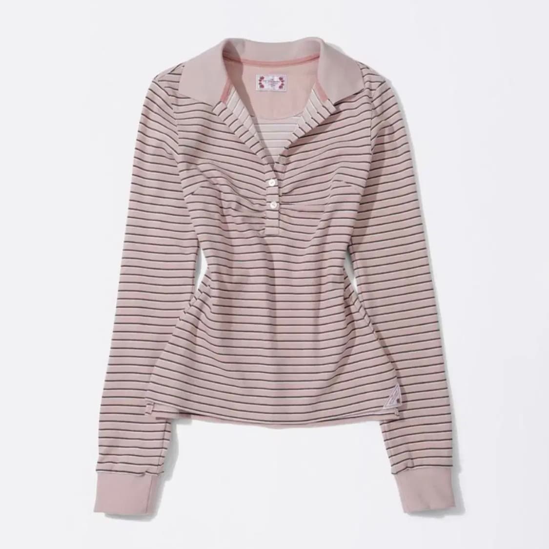 Shirring Tennis Shirt Pink /s 상품이미지1