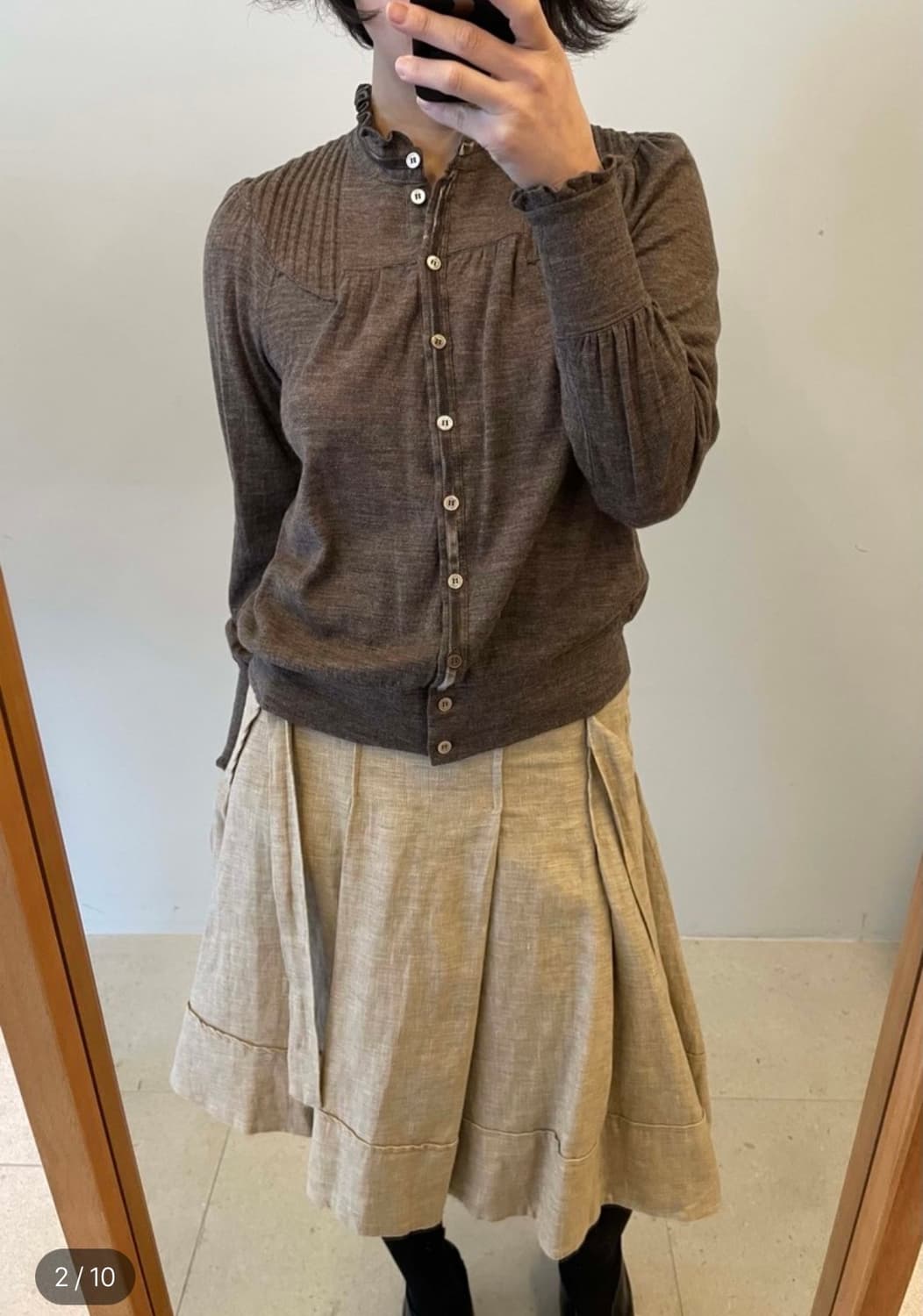 츠모리치사토 울 블라우스 상품이미지2