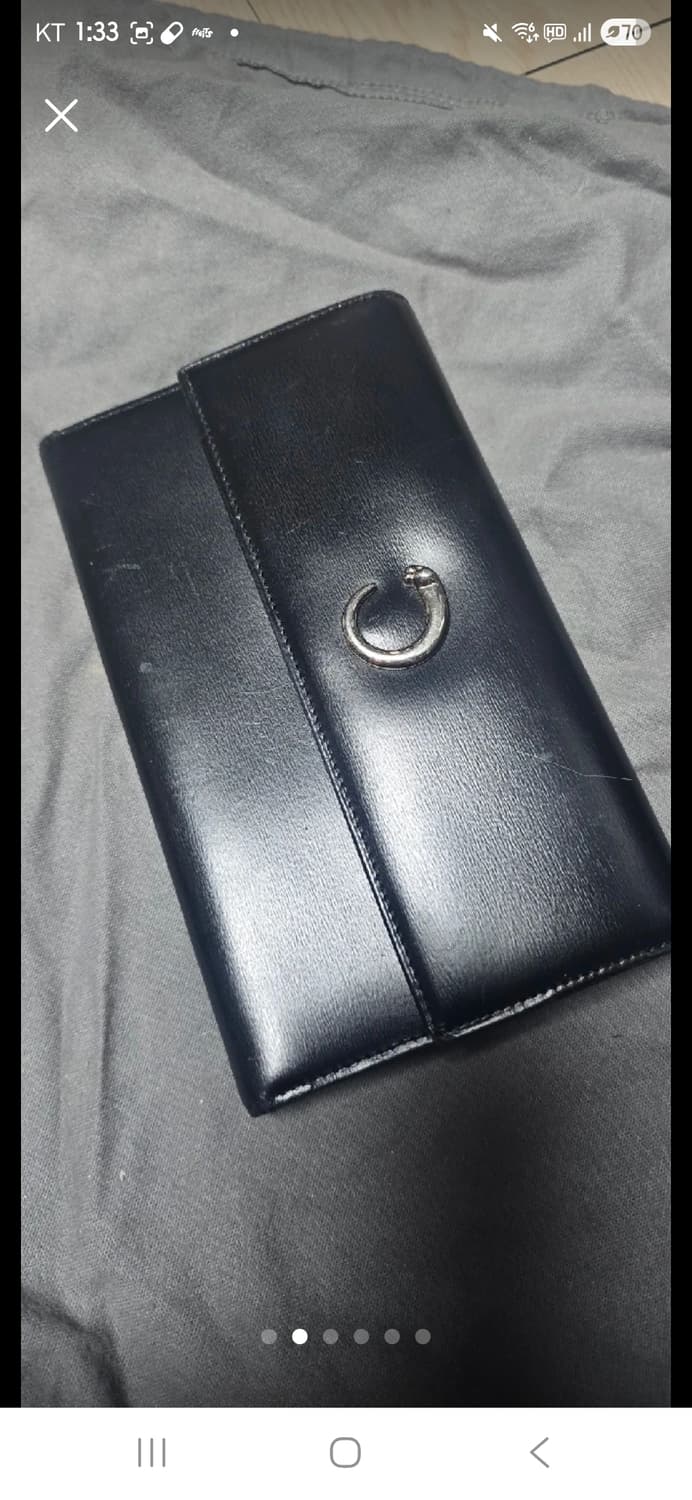 까르띠에 팬더 블렉 레더장지갑/이브닝팩 상품이미지1