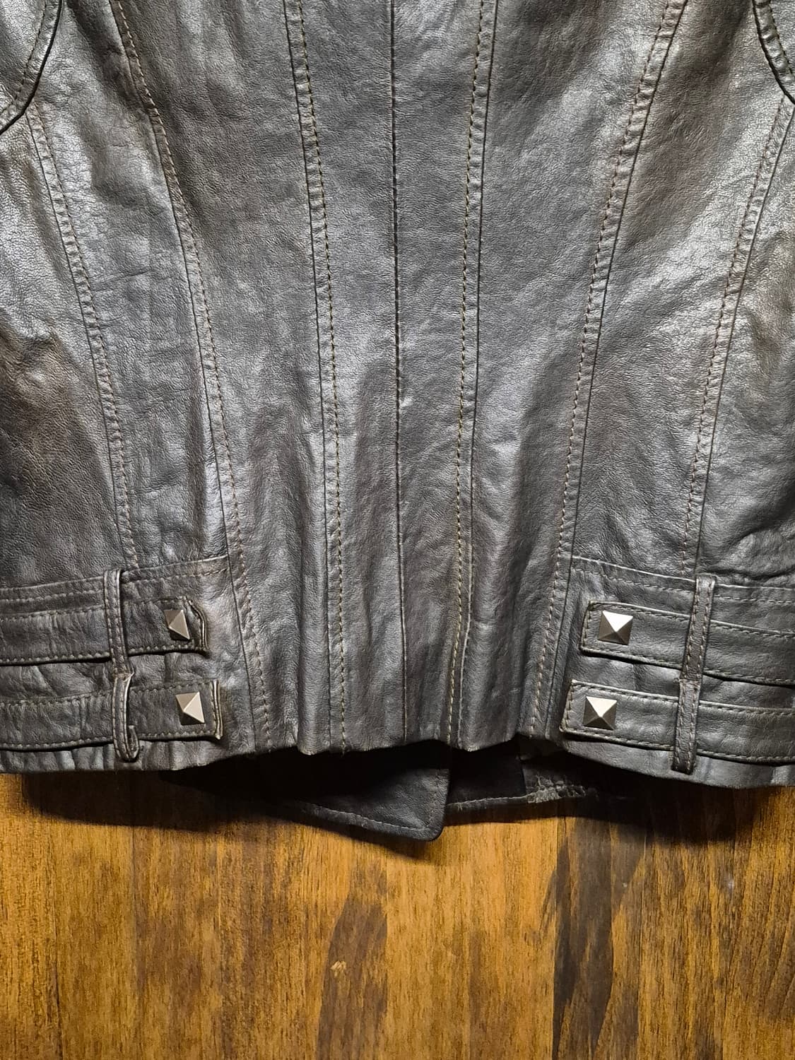VINTAGE BROWN LEATHER JACKET  상품이미지6