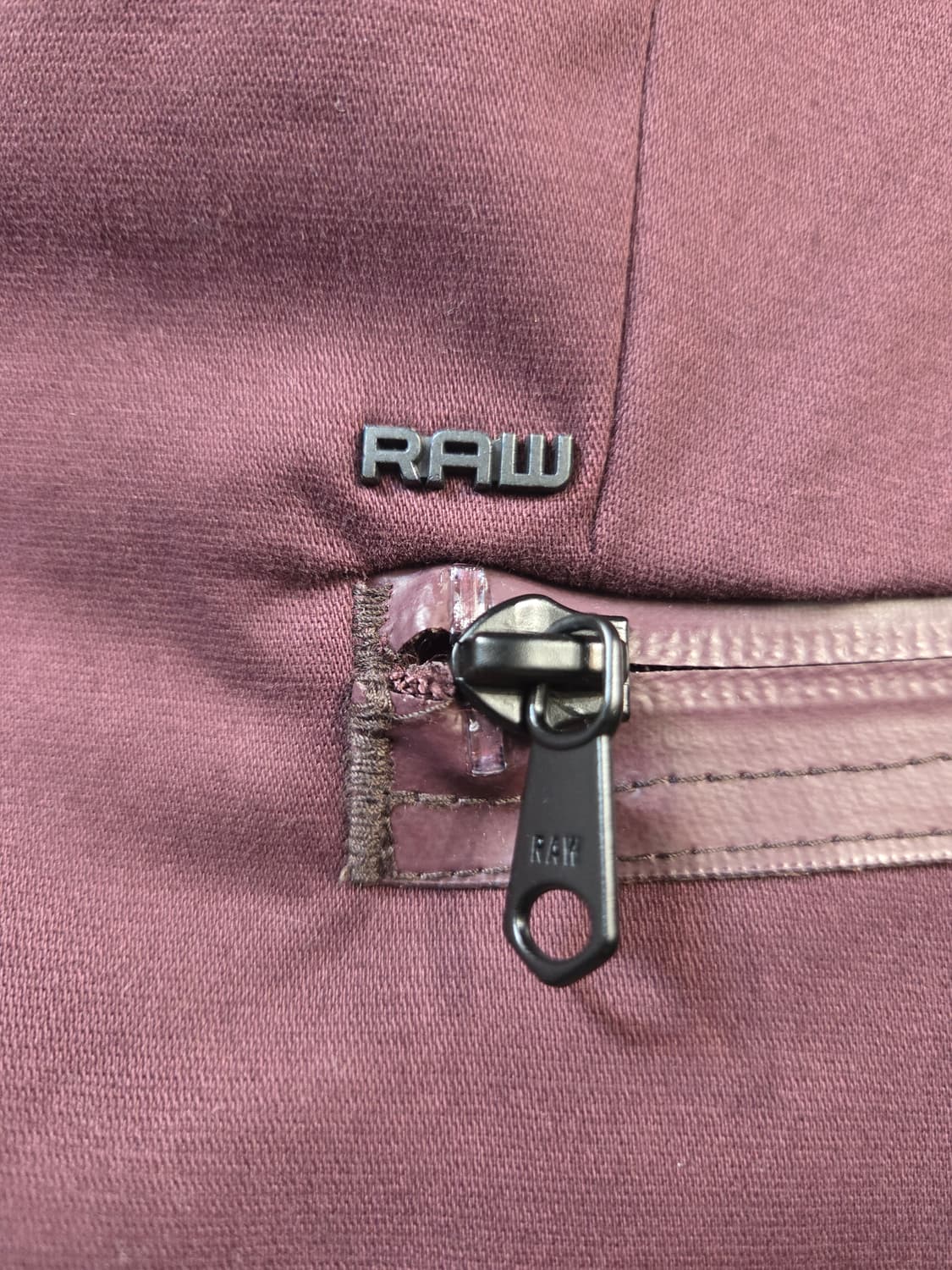 G스타 RAW 여성 버건디 자켓(36) 상품이미지3