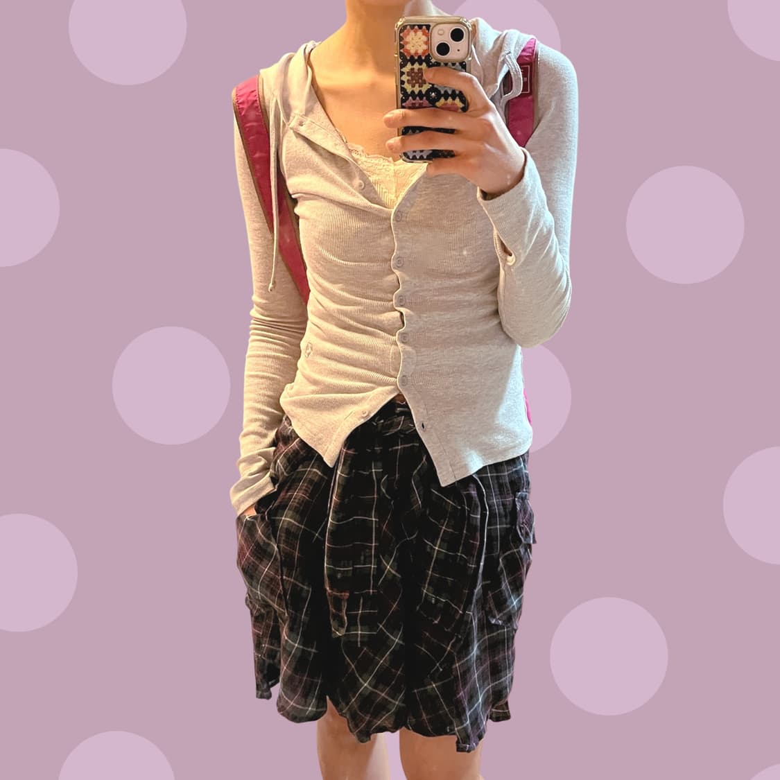 이자벨 마랑 에뚜왈 퍼플 체크무늬 셔츠 스커트 상품이미지2