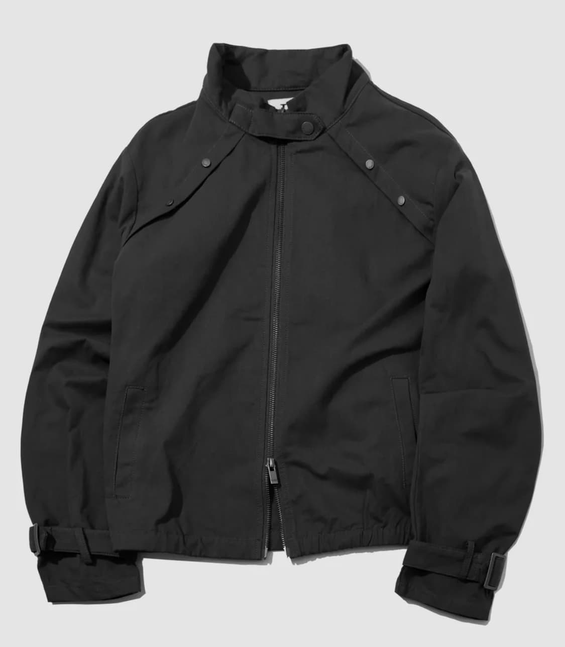 플레이스 스튜디오 하이넥 스탠다드 스트랩 비조 포인트 블루종 집업 자켓 상품이미지1