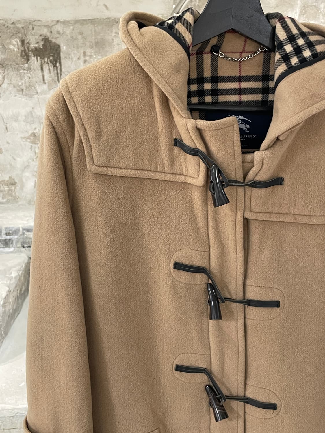 버버리 베이지 스페셜리티 울 후디 더플 코트 상품이미지2