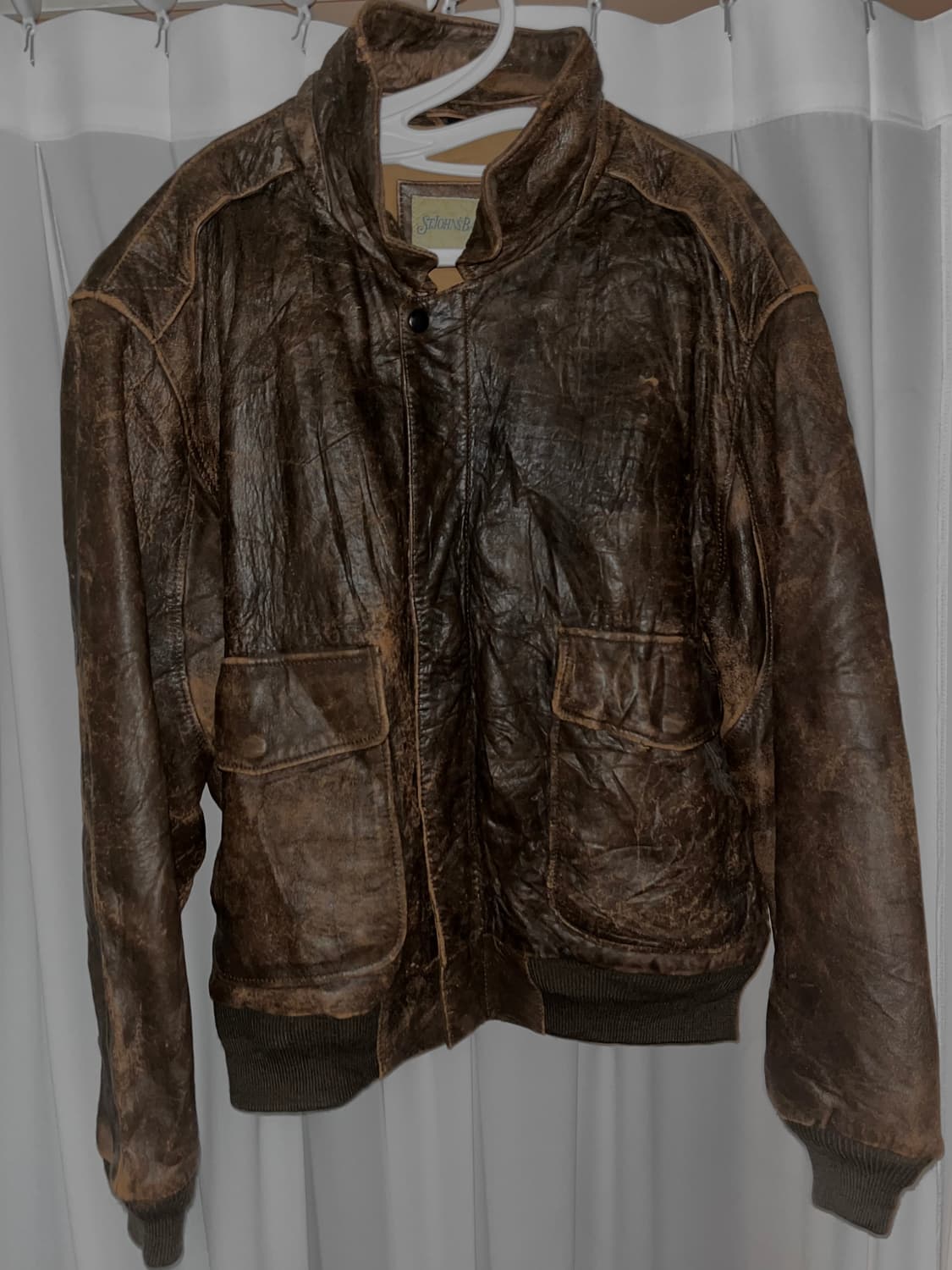 90s distressed leather jacket 상품이미지5