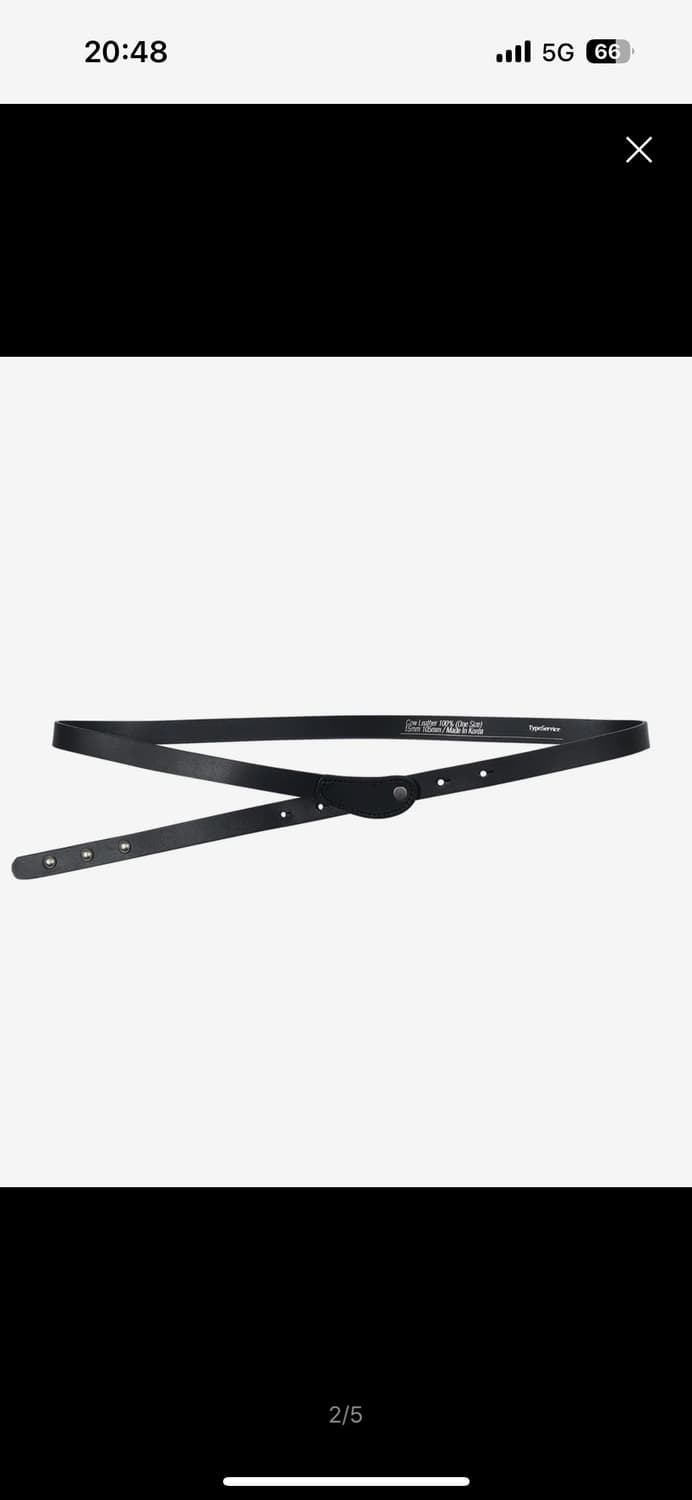 타입서비스 Leather Rivet Belt [Black] 상품이미지2