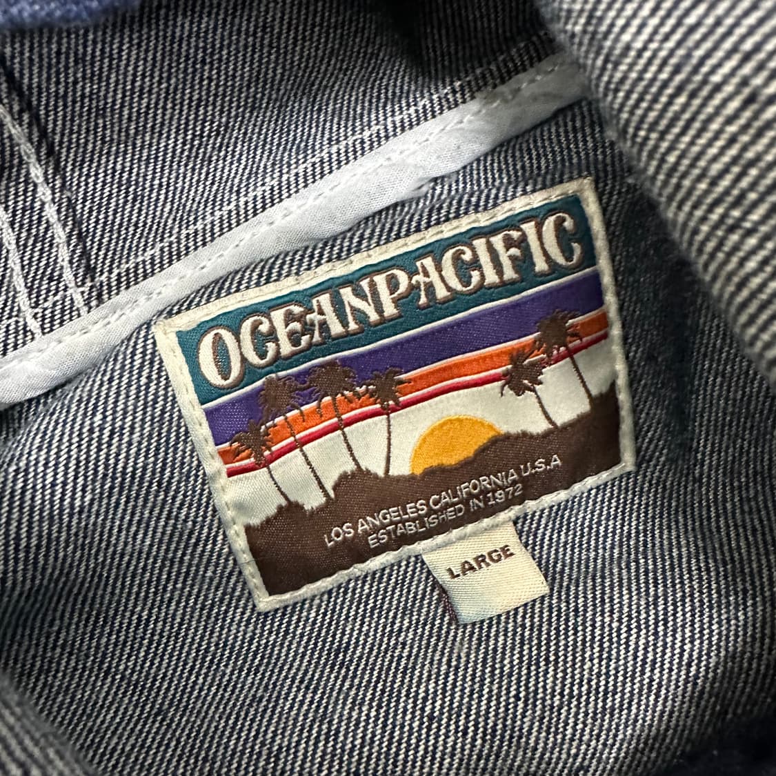 오션퍼시픽 데님 후드 집업 청자켓 L 상품이미지4