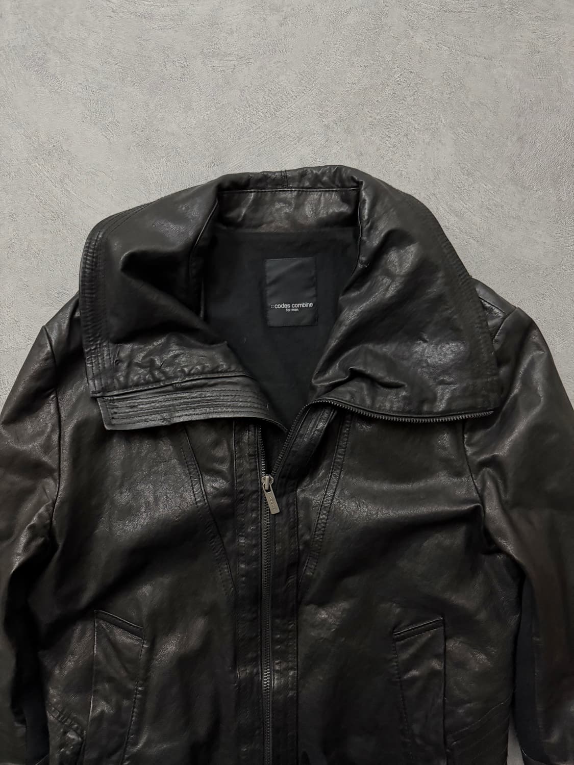 코데즈컴바인 하이넥 램스킨 자켓 상품이미지7