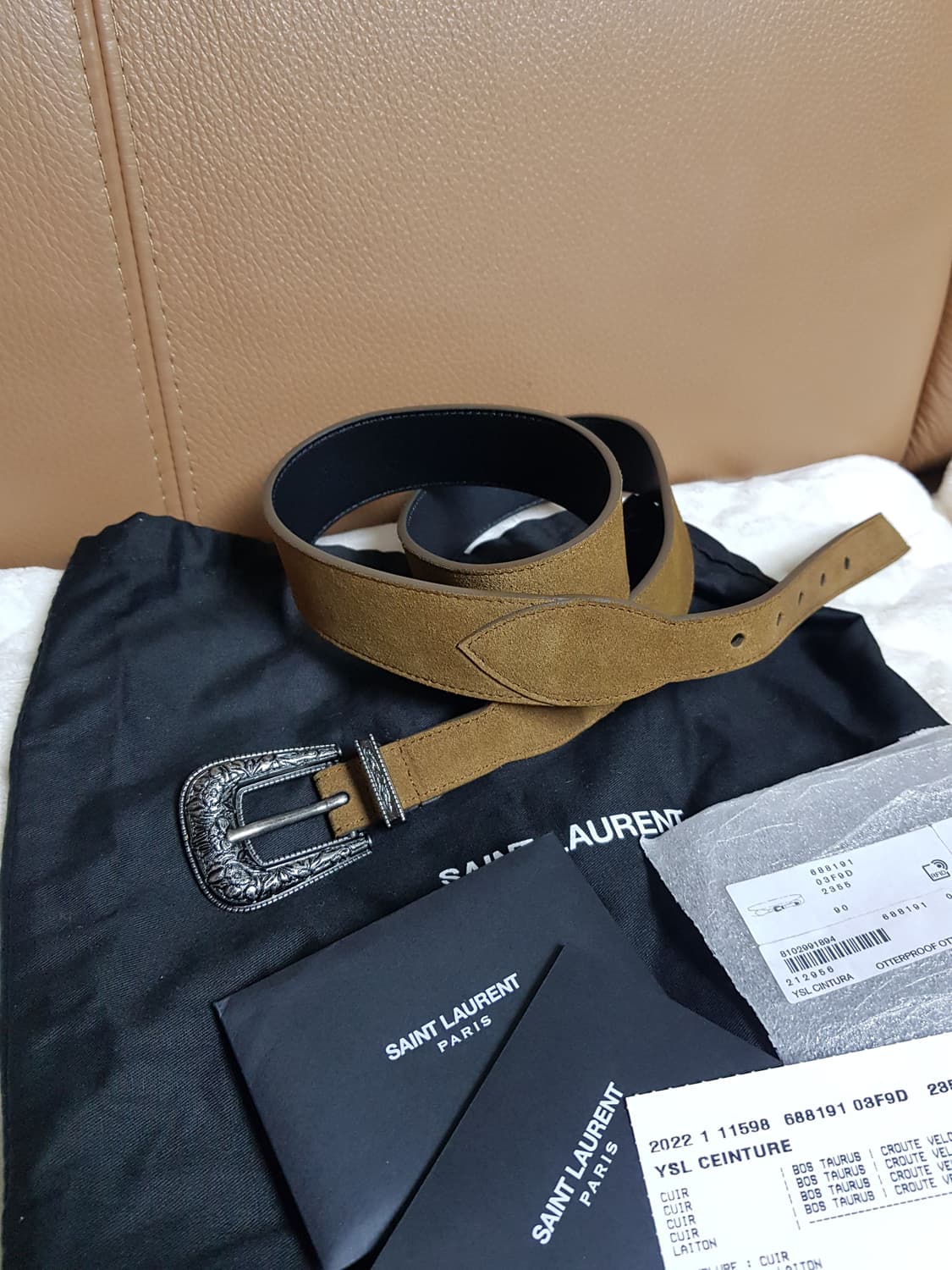 생로랑 스웨이드 웨스턴 벨트 상품이미지9