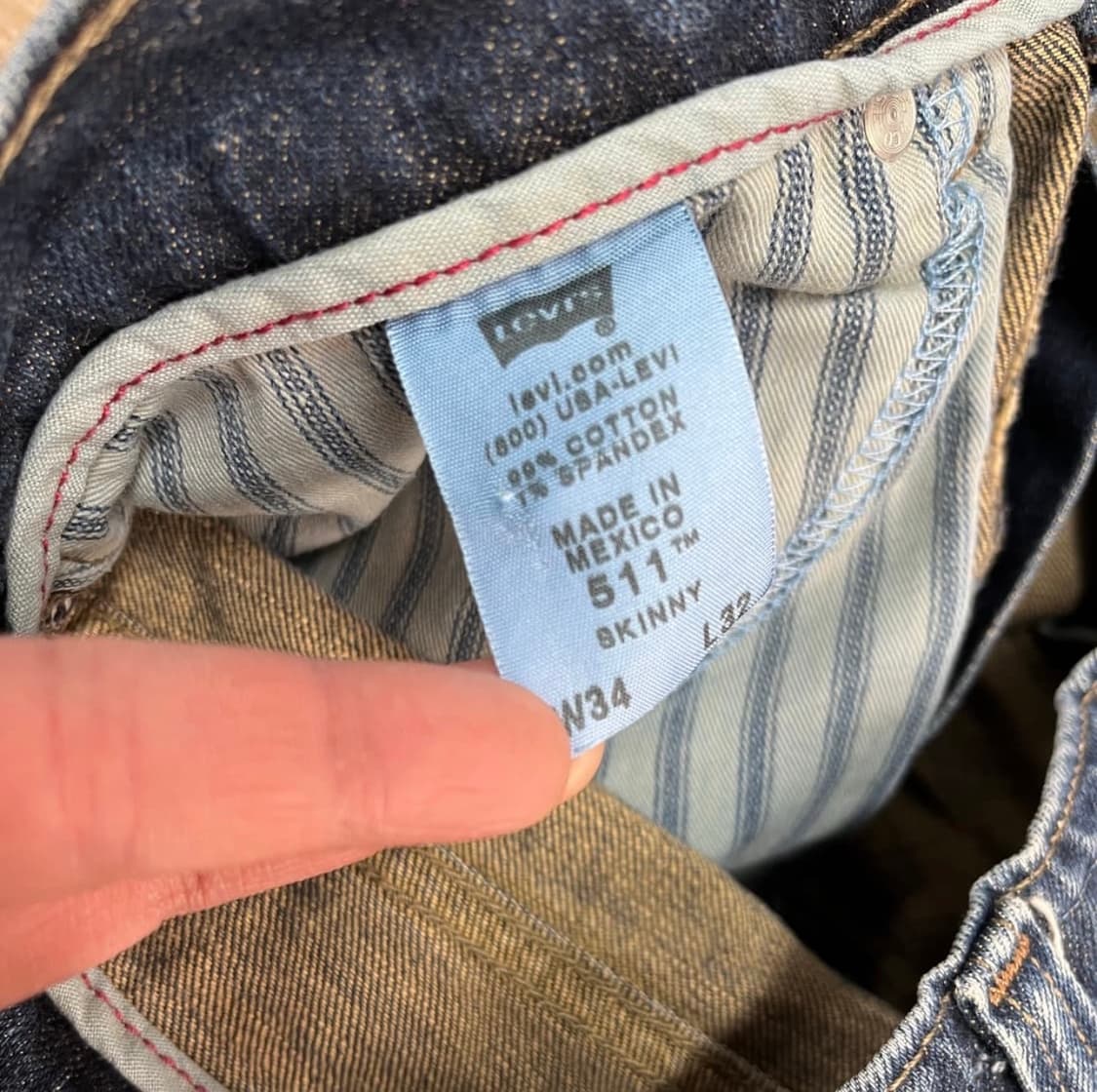 리바이스 511 데님 팬츠 34 상품이미지7