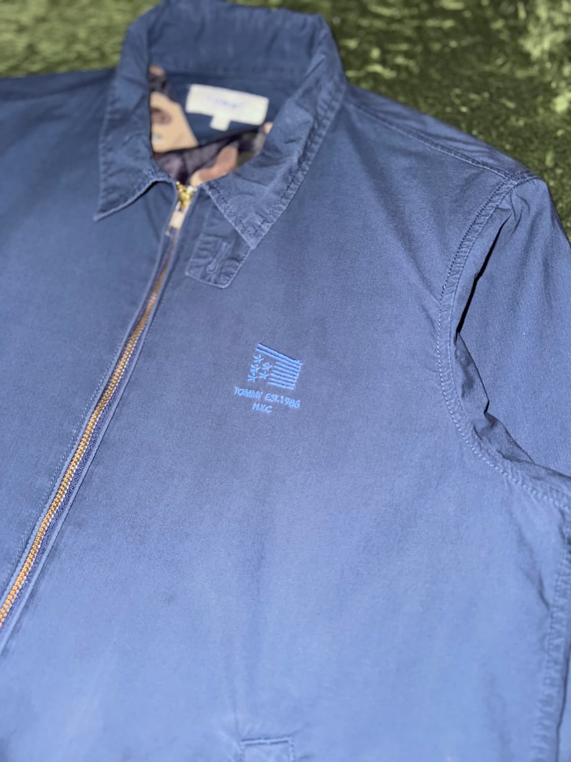 [L] 00s 타미힐피거 재팬 릴리즈 투웨이 해링턴 자켓 네이비 상품이미지3