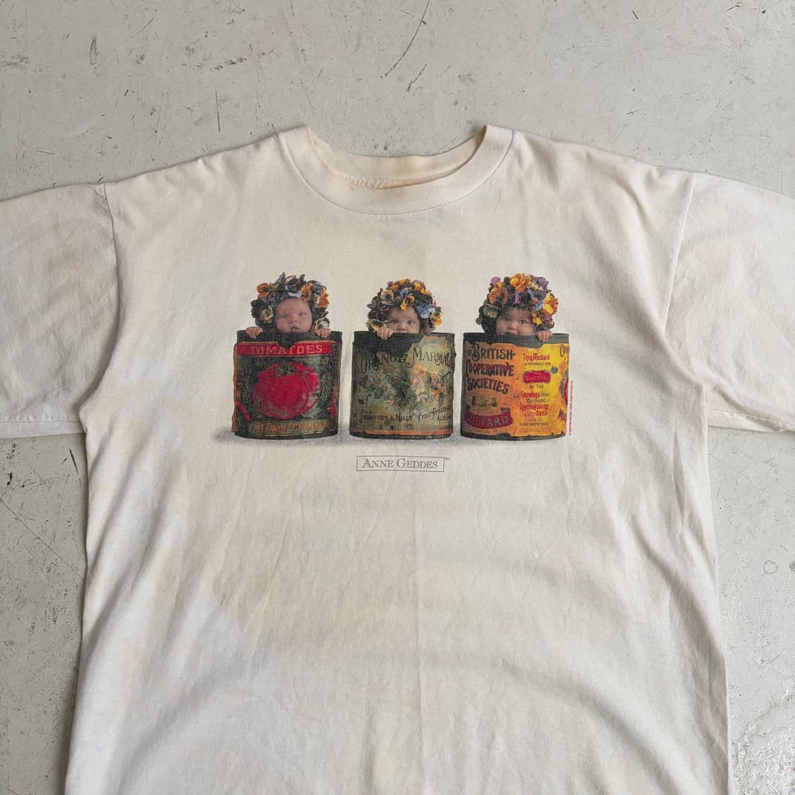 90s USA 앤 게디스 틴 켄 베이비 빈티지 반팔티 L 상품이미지4