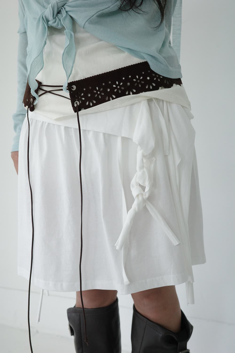 인앤양인하모니 Knot skirt, white 상품이미지1