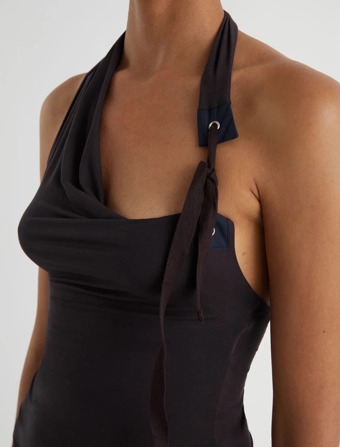 [XS,S,M,L]팔로마울 SIMULET 홀터넥/브라운 상품이미지1