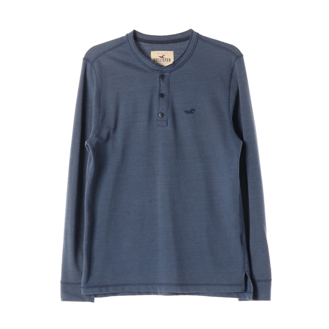홀리스터 텍스처 네이비 헨리넥 티셔츠 M 상품이미지1