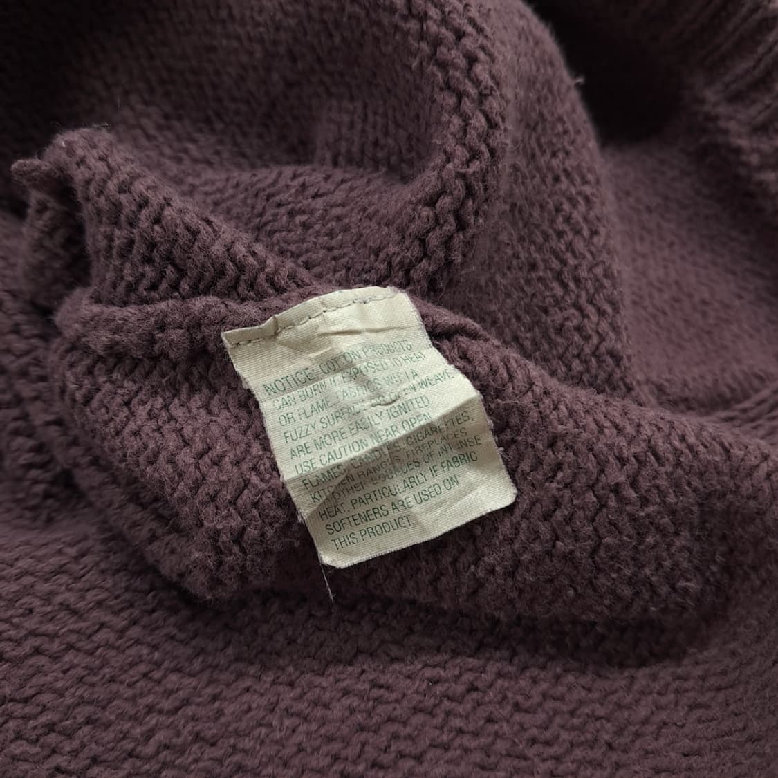 CN947 M 엘엘빈 빈티지퍼플 코튼 V넥 오버핏 니트 스웨터 상품이미지6