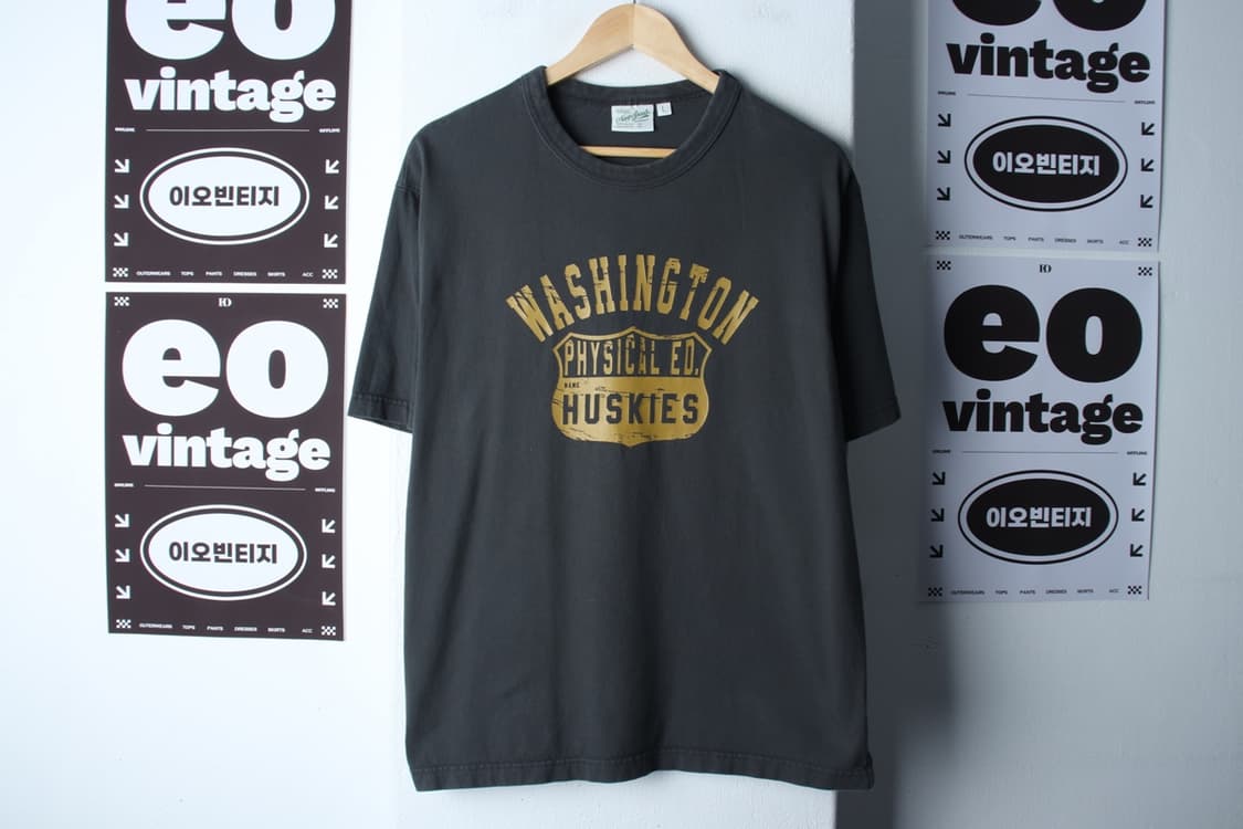 (L-XL) 유니폼브릿지 반팔 티셔츠 차콜 에이징 아메카지-H32365 상품이미지2