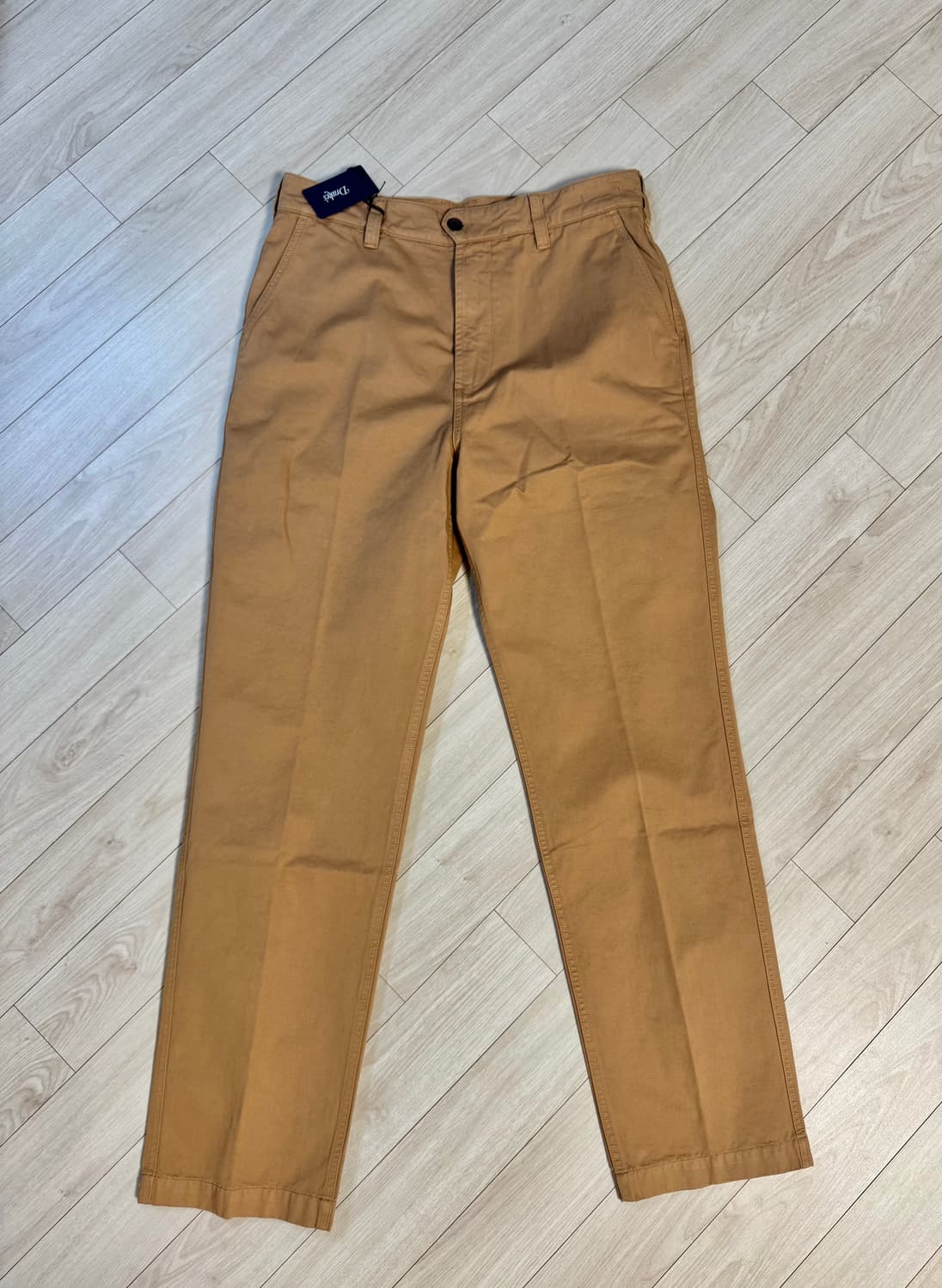 드레익스 DRAKE'S 타바코 코튼 플랫 프런트 치노팬츠 33 새상품 상품이미지3