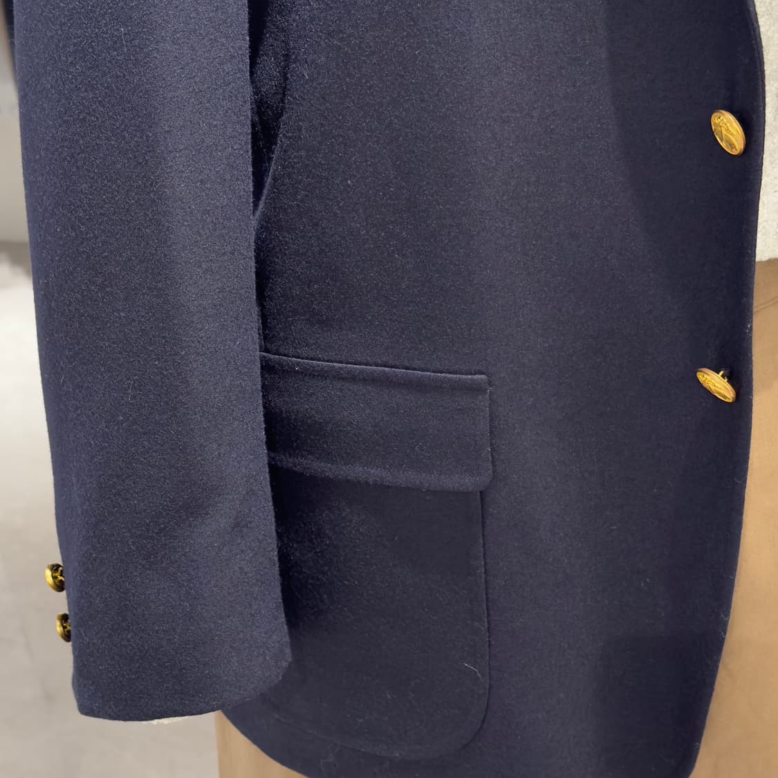 브룩스브라더스 플라넬 3버튼 네이비 금장 블레이저 상품이미지6