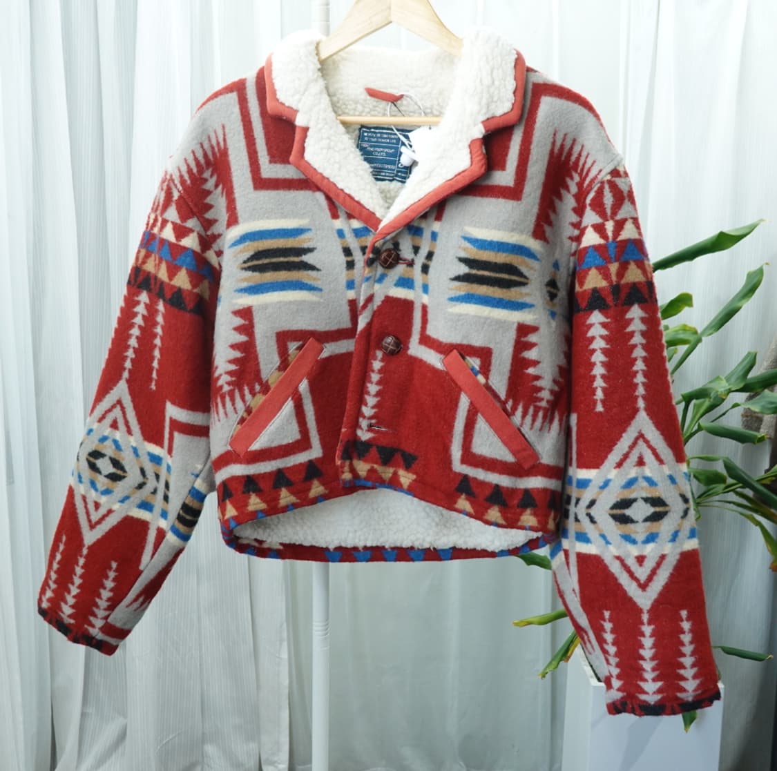 90s 일본 빈티지 아즈텍 플리스 보아 자켓 1842 상품이미지2