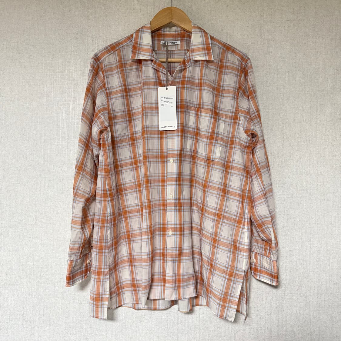 [2, 새상품]마티앤선즈 24SS H WOOL 오픈 카라 셔츠 상품이미지7