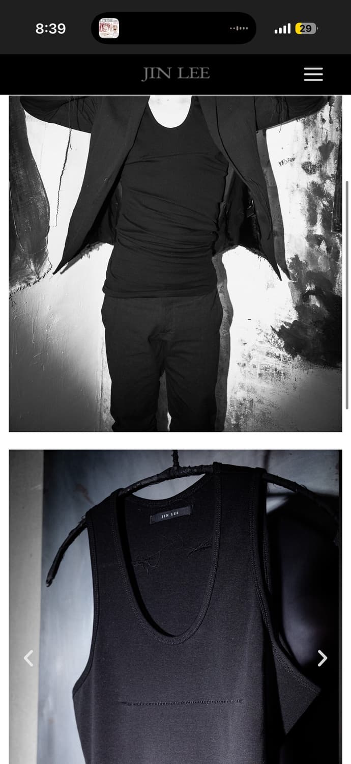 jin lee SATYROI SL01 수소봉제 드레이프 나시 상품이미지2