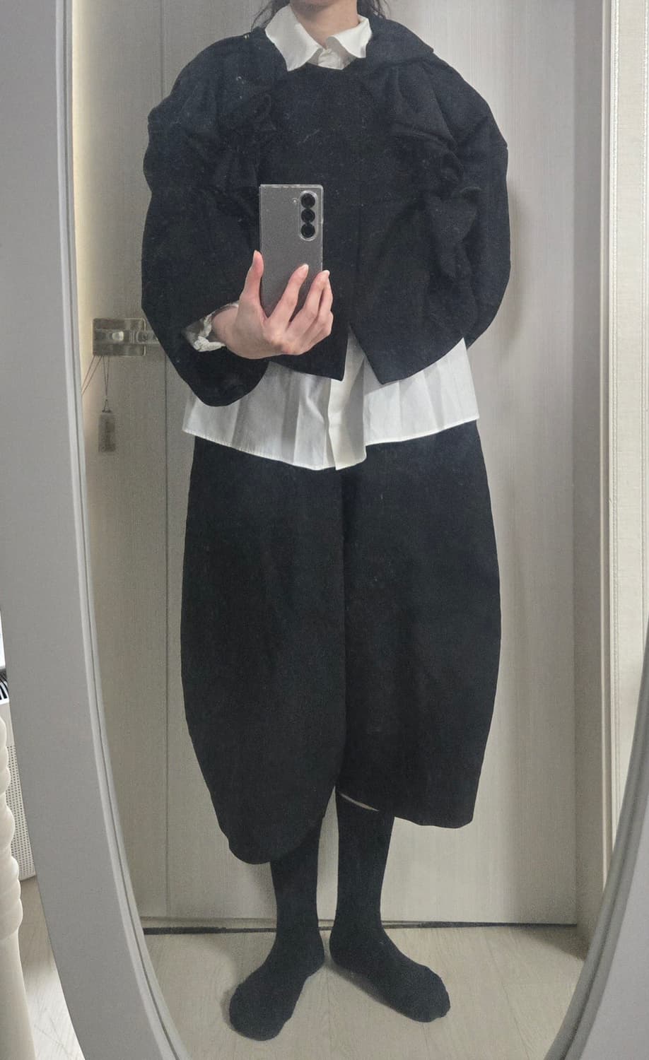 블랙 꼼데가르송 2025fw  벌룬팬츠 xs 상품이미지5