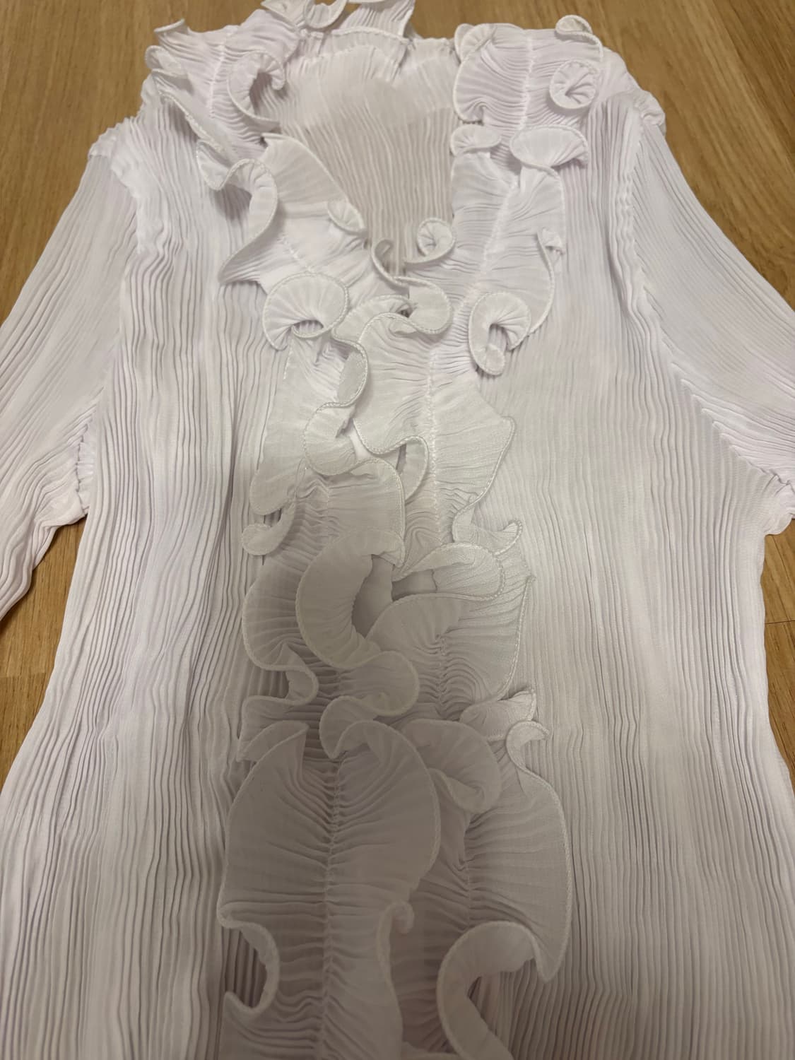 프릴 플리츠 셔츠 상품이미지2