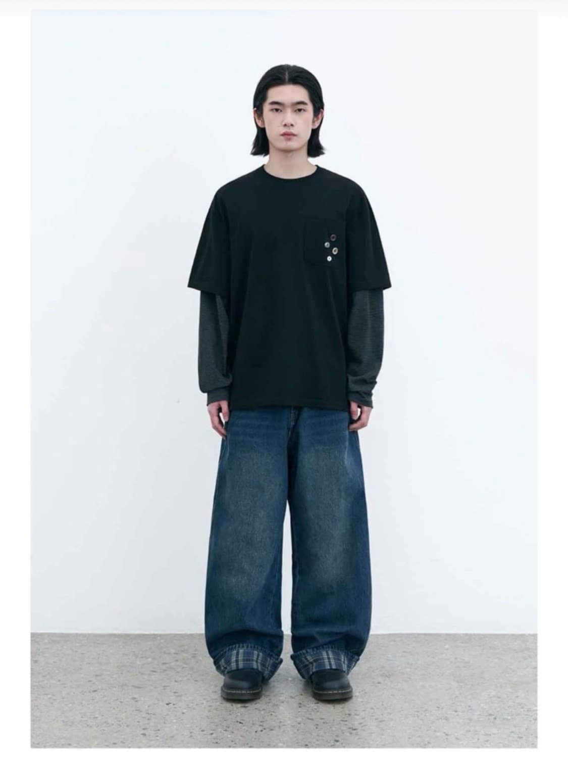 어반스터프 데님 언커버 체크 데님 팬츠 상품이미지5