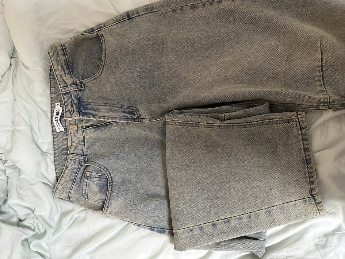 스켈리웩 벌룬핏 커브드 멀티 다트 데님[틴빈티지블루] 상품이미지4