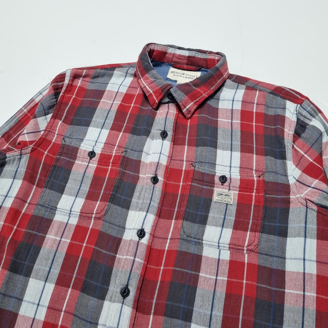 폴로 데님 앤 서플라이 체크 셔츠 - L 상품이미지3