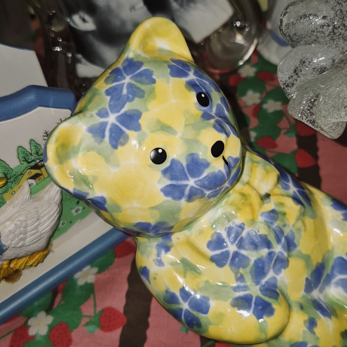 80s 영국 파크로즈 플로랄 테디베어 피겨린 상품이미지10