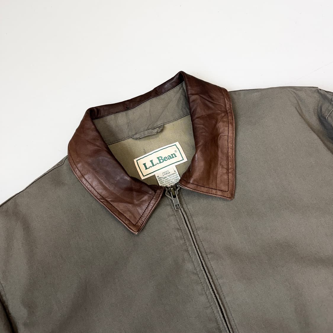 엘엘빈 90s 레더카라 A-2 워크 봄버 자켓 상품이미지4