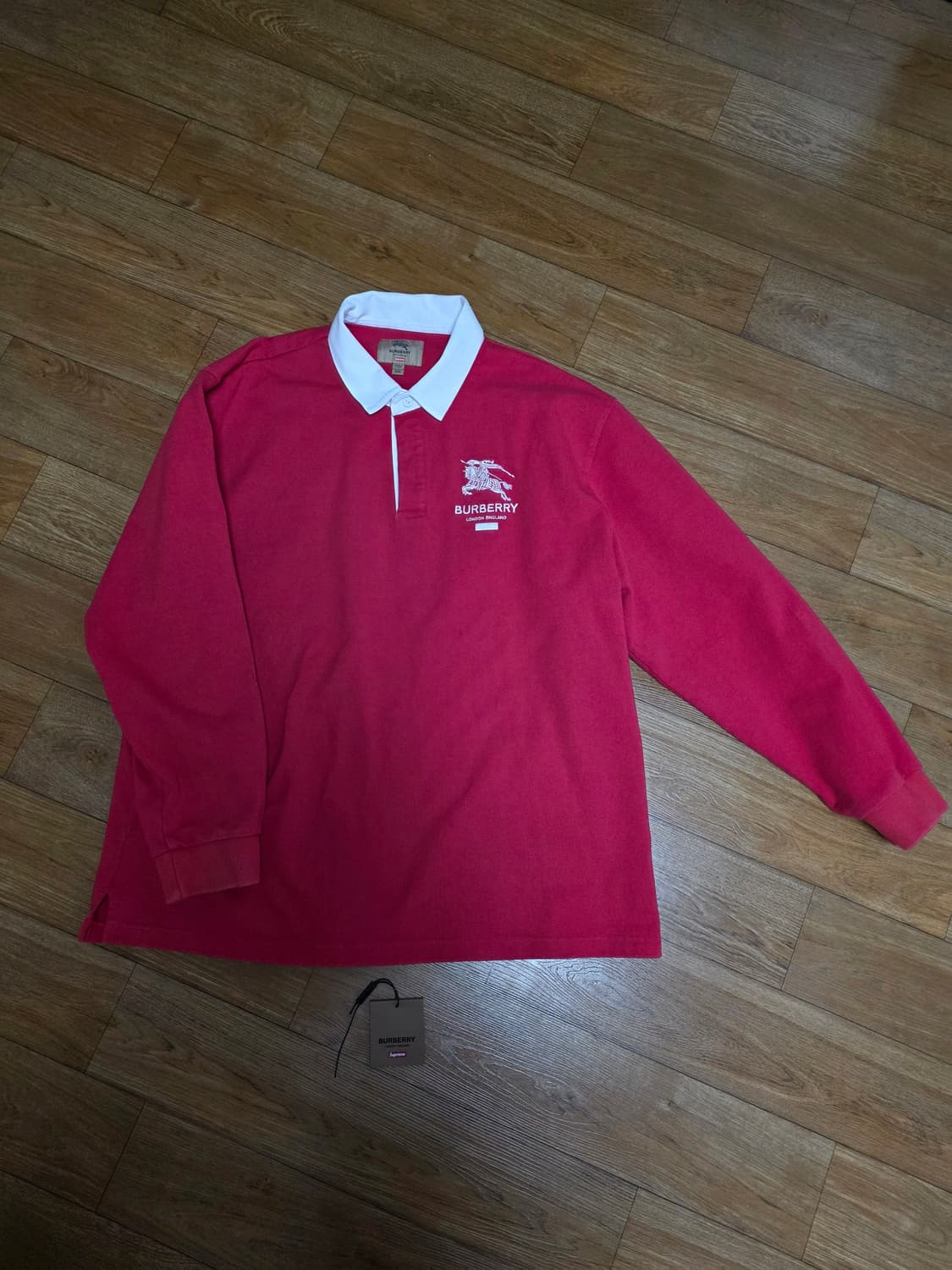 슈프림 버버리 럭비 pk 티셔츠 상품이미지1