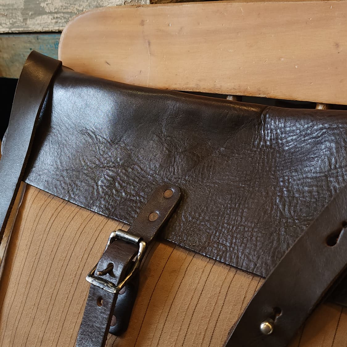 폴로 더블알엘 메신져백 캔버스 레더 크로스백 상품이미지4