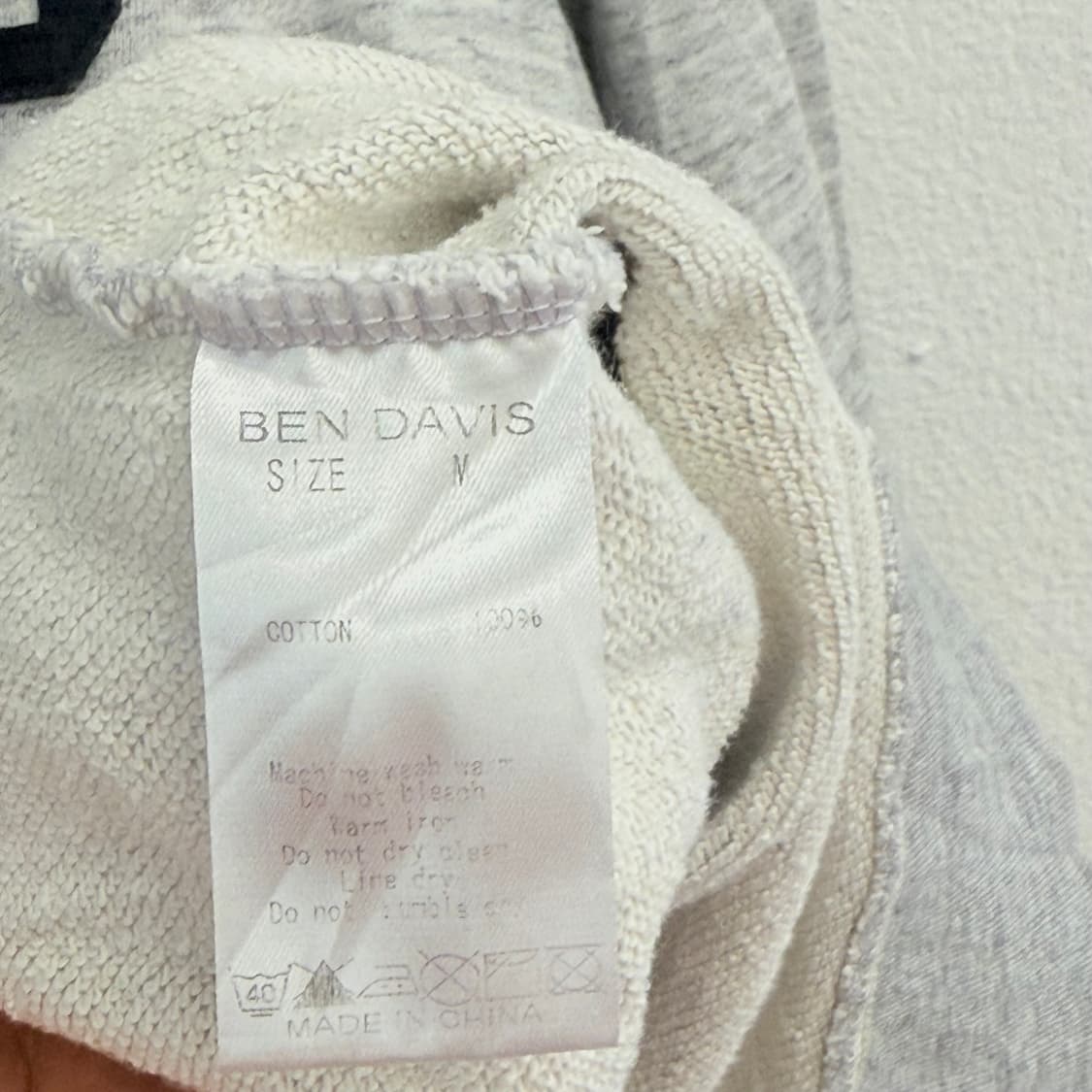 벤데이비스 ben's 로고 기모 후드티 (M) 상품이미지2