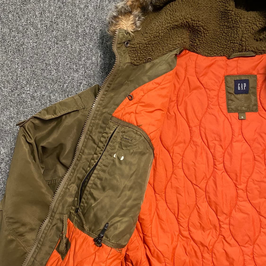 🌊90's GAP N-3B Parka 상품이미지8