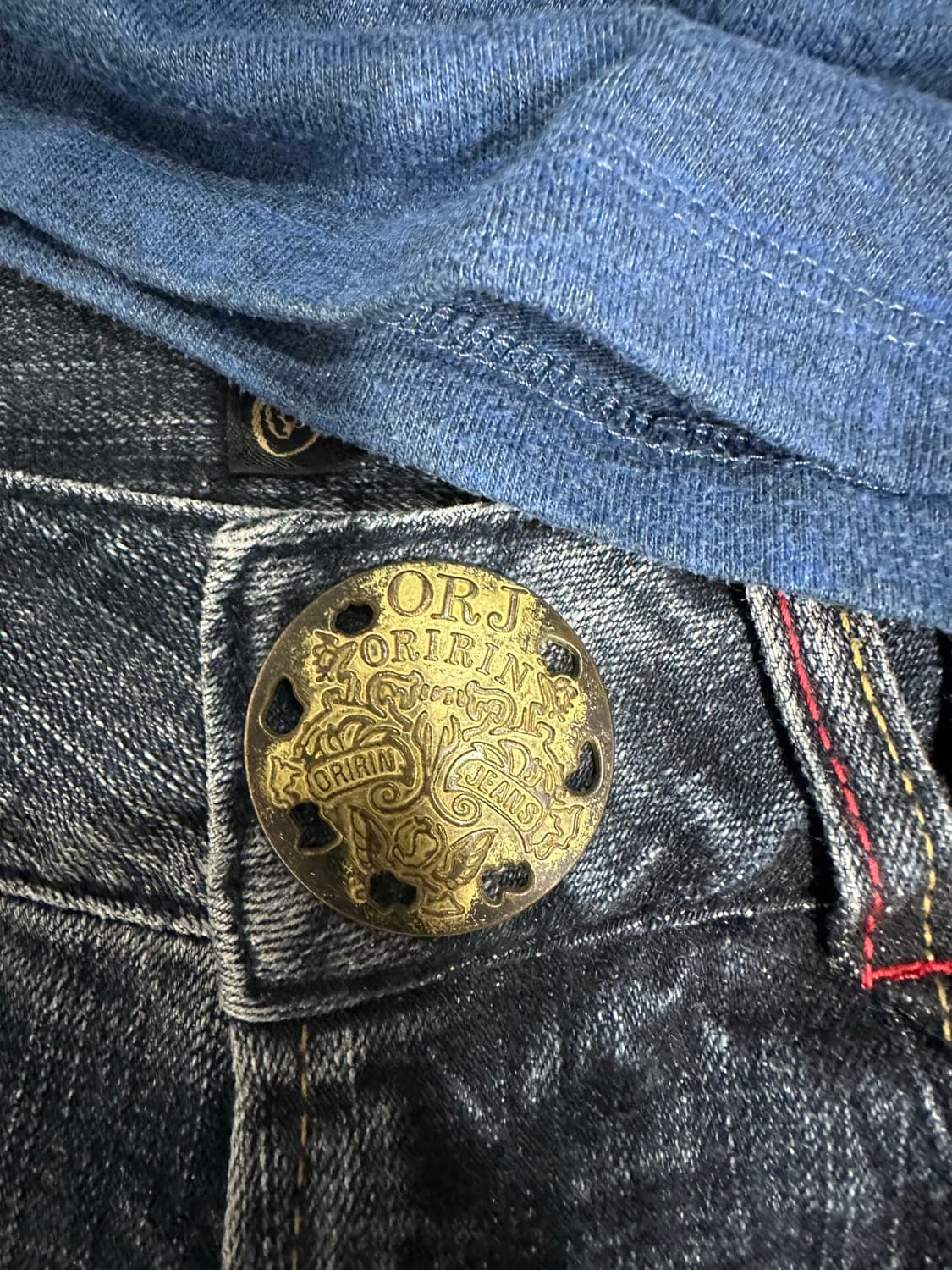 Y2K 다저스 반팔티 + ORIRIN JEANS 윙자수 크롭 데님 팬츠 상품이미지6