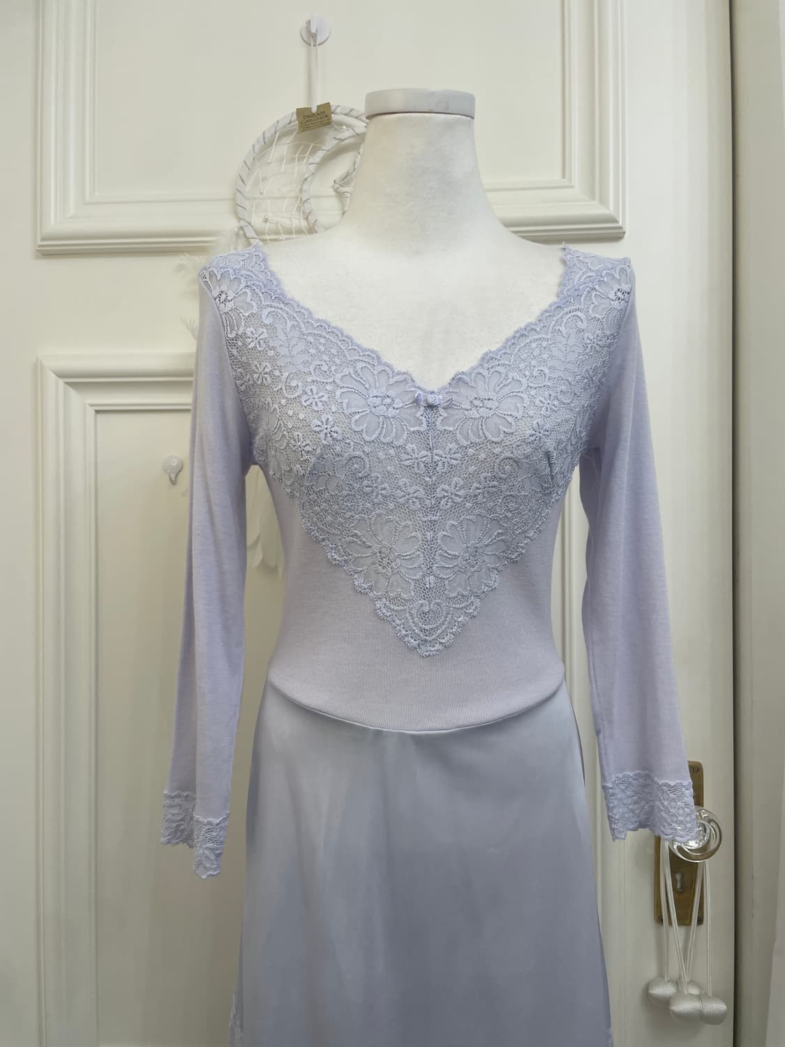 blueberry basic open cardigan&lace slip 상품이미지8