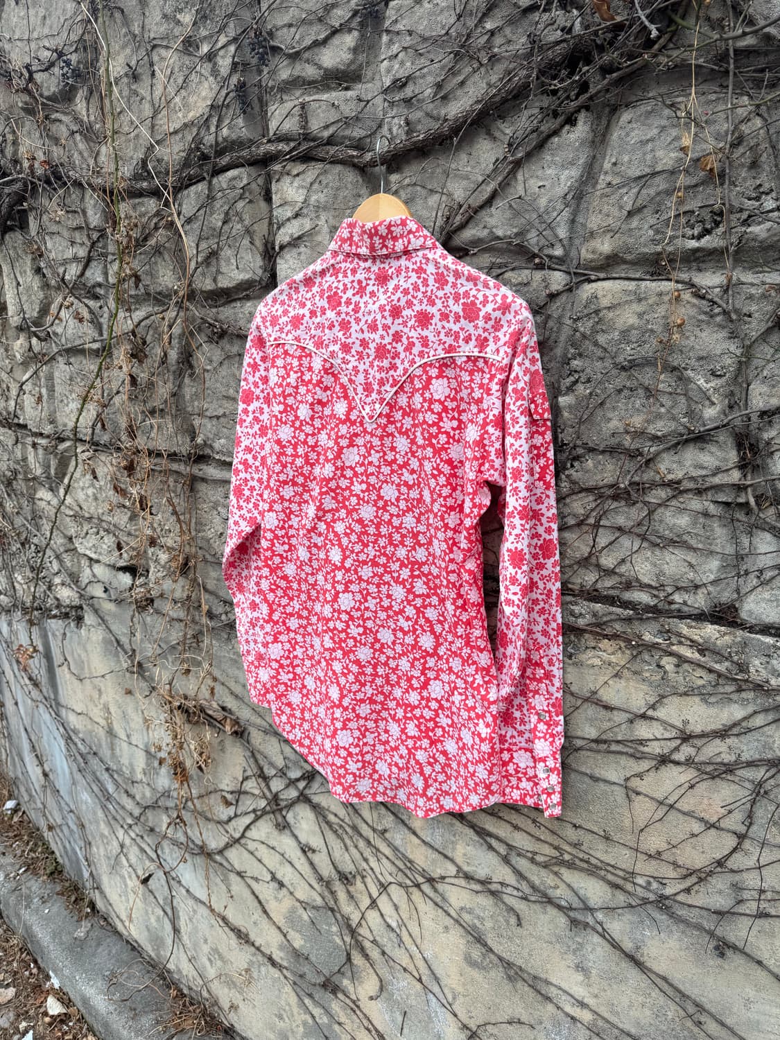 70s 락마운트 빈티지 플라워 패턴 웨스턴 셔츠  상품이미지4