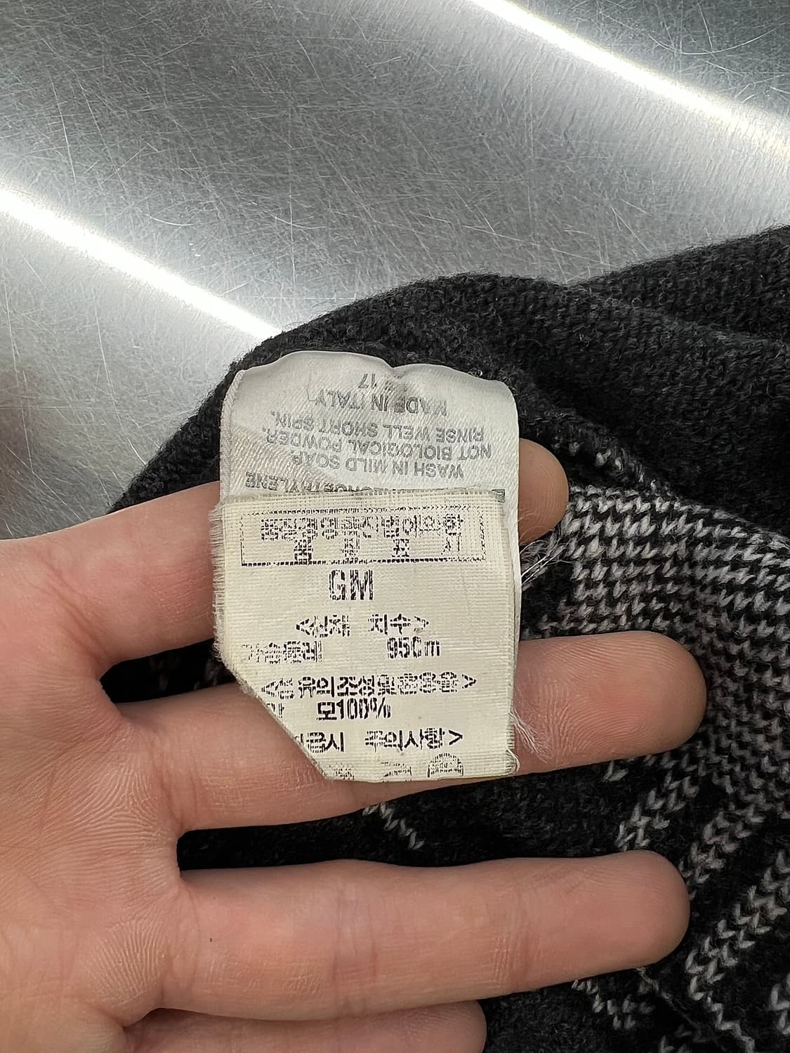 버버리 차콜 아가일 멀티 체크 울 니트 베스트 상품이미지9