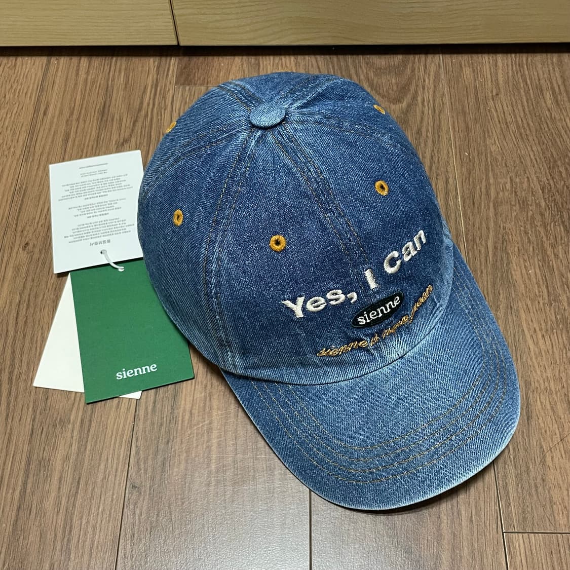 (새상품) 시엔느 Crown Washed 데님 볼캡 모자 상품이미지6