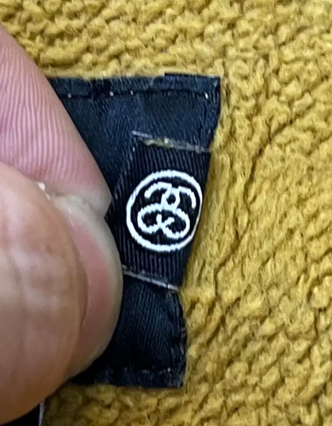 빈티지 스투시 베이직 스탁 로고 머스타드 후드집업 상품이미지6