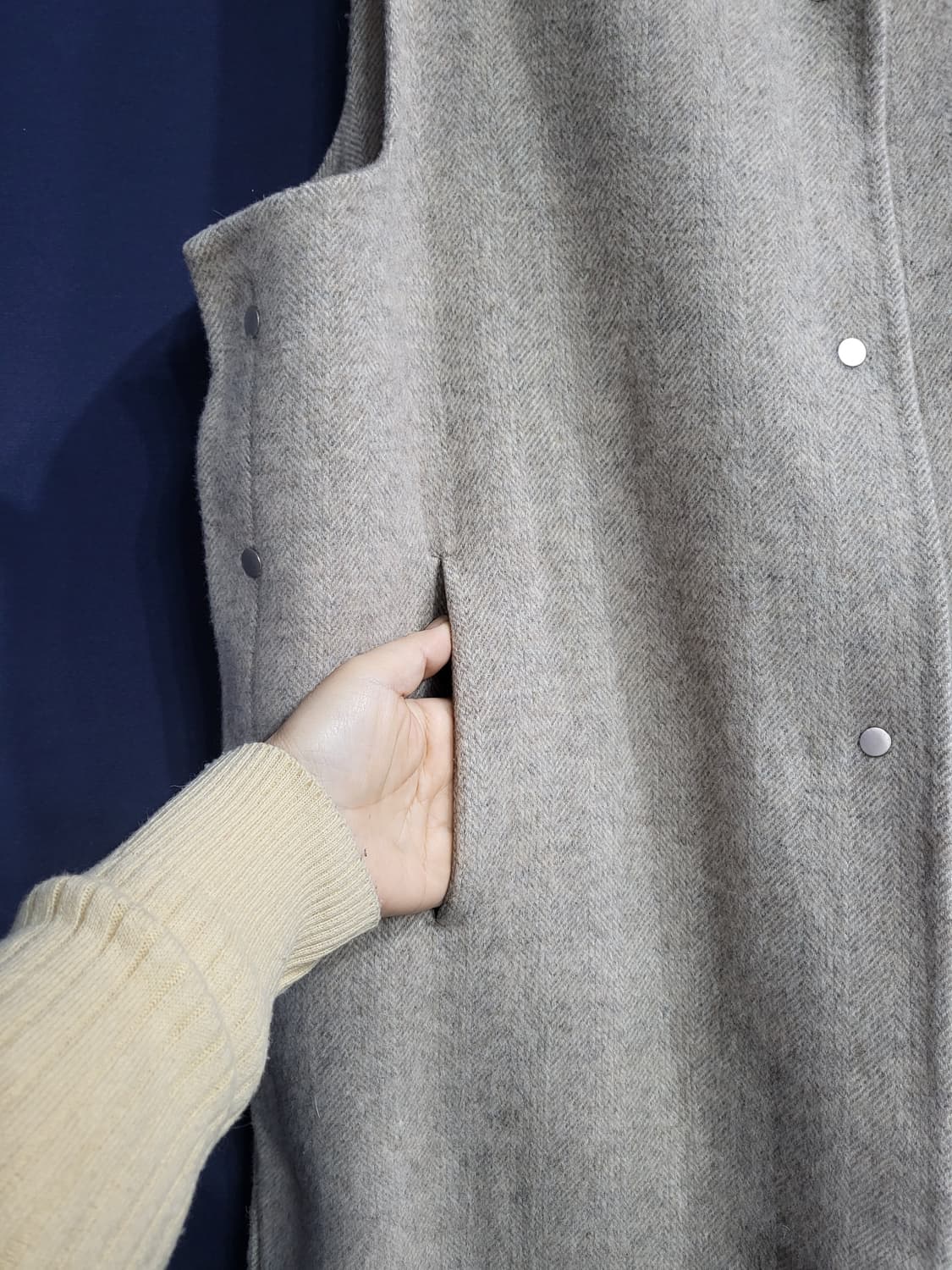 팔라스 울 핸드메이드 벨티드베스트 상품이미지3