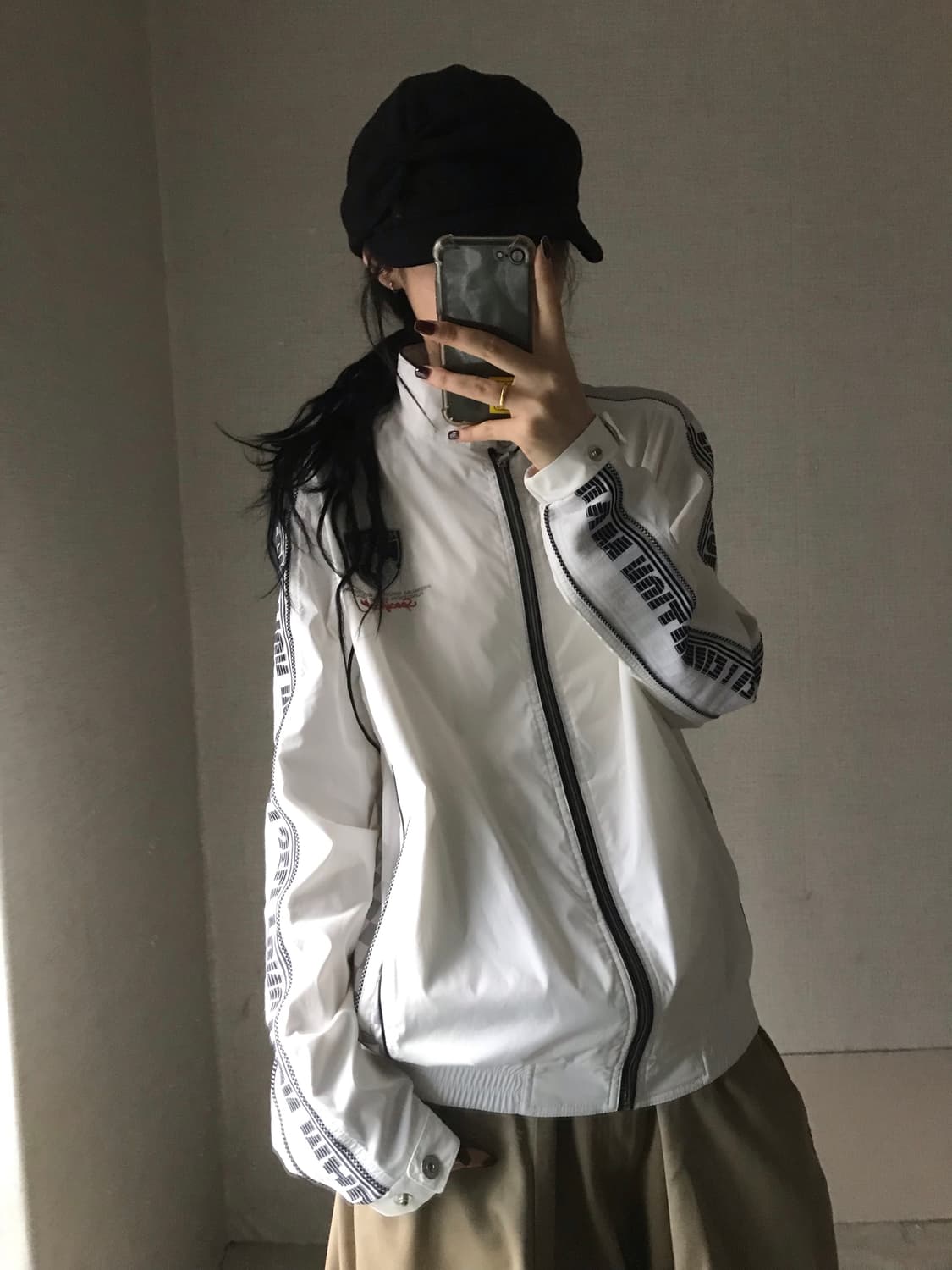 EXR 화이트 레이싱 바람막이 자켓 상품이미지5