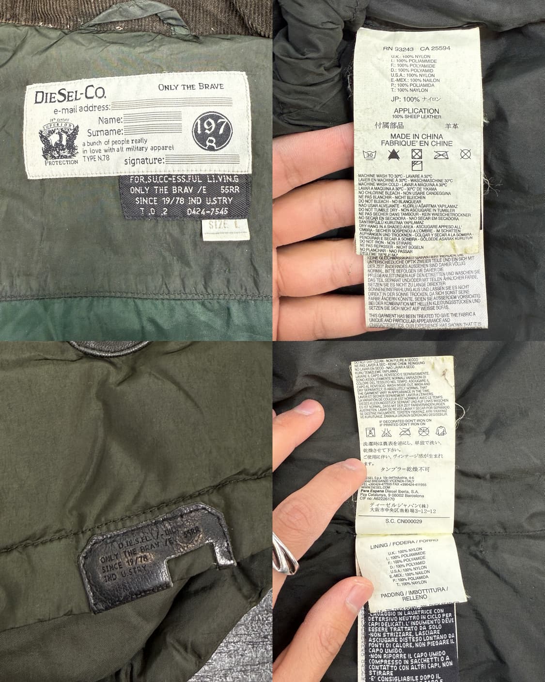 디젤 바이커 패디드 자켓 상품이미지7