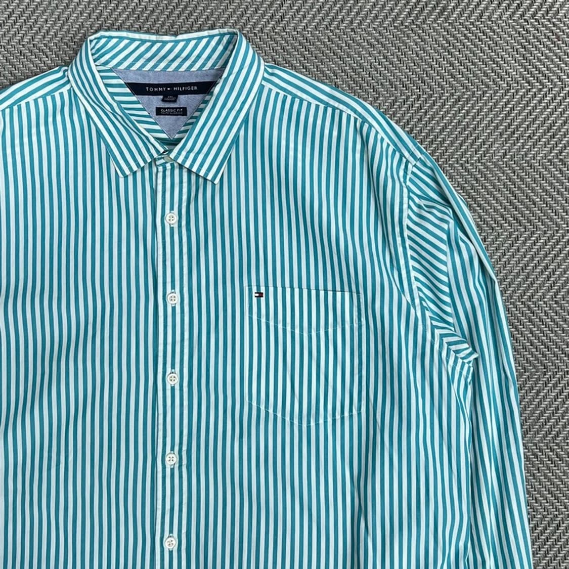 타미힐피거 클래식핏 스트라이프 셔츠 v0777 상품이미지5