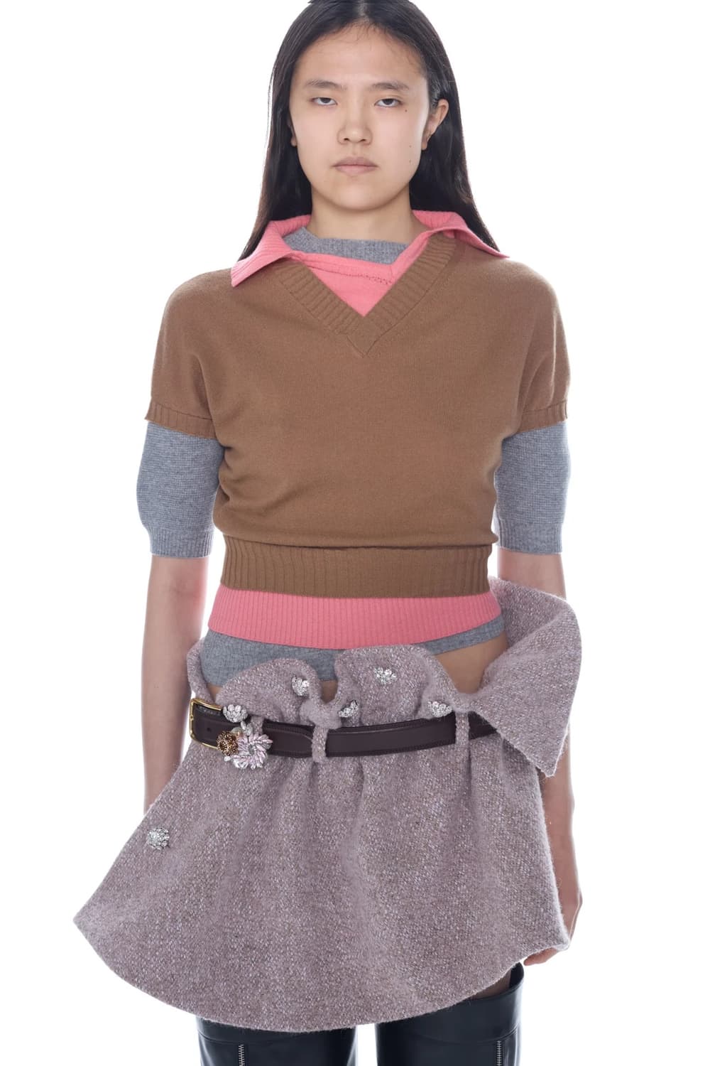 [F]어거스트 바론 All-in 26ss BROOCH 벨트/브라운 상품이미지1