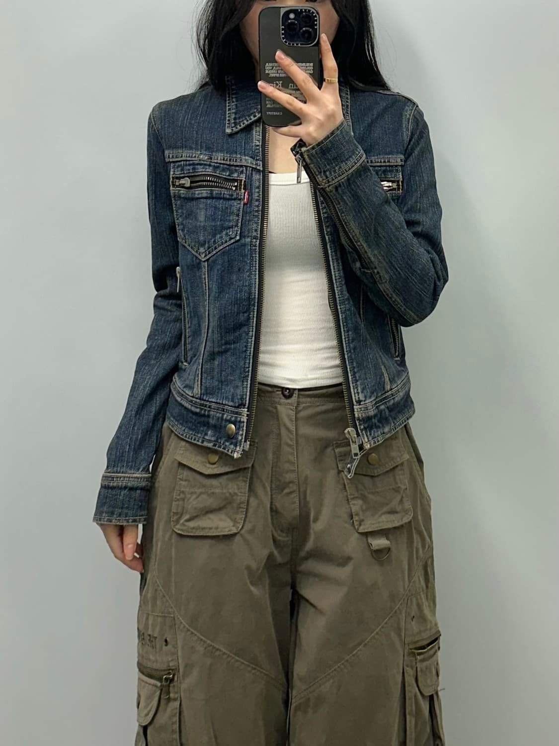 리바이스 y2k 와투케 데님 집업 자켓  상품이미지2