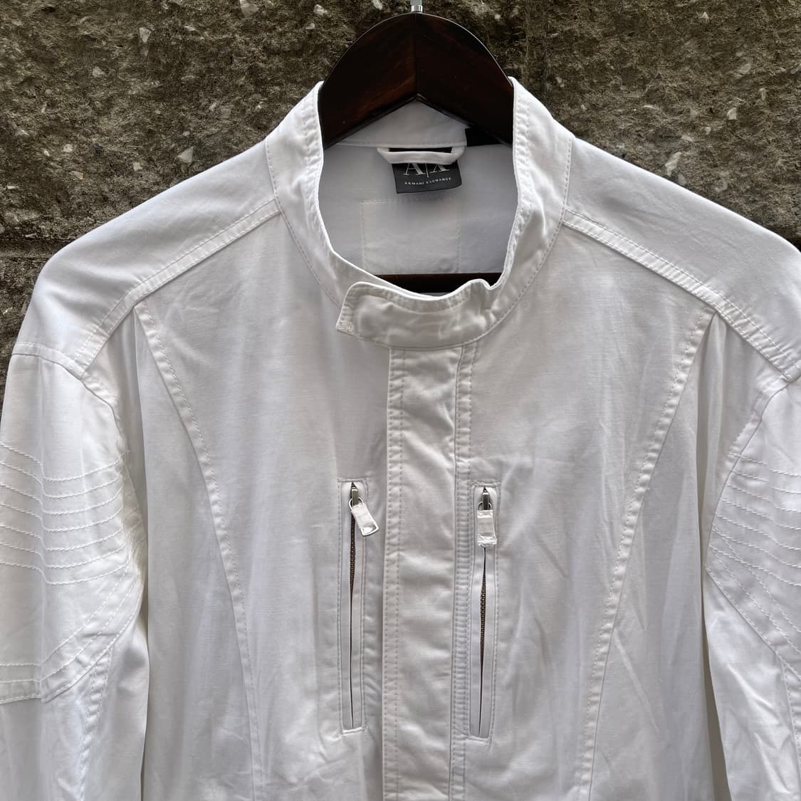 [L] ARMANI EXCHANGE 화이트 바이크 자켓 상품이미지4